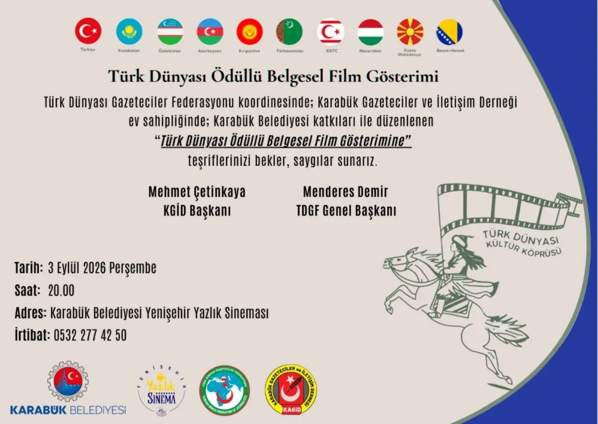 Türk Dünyası’nın Ödüllü Belgesel Filmleri Karabük’te seyirciyle buluşacak