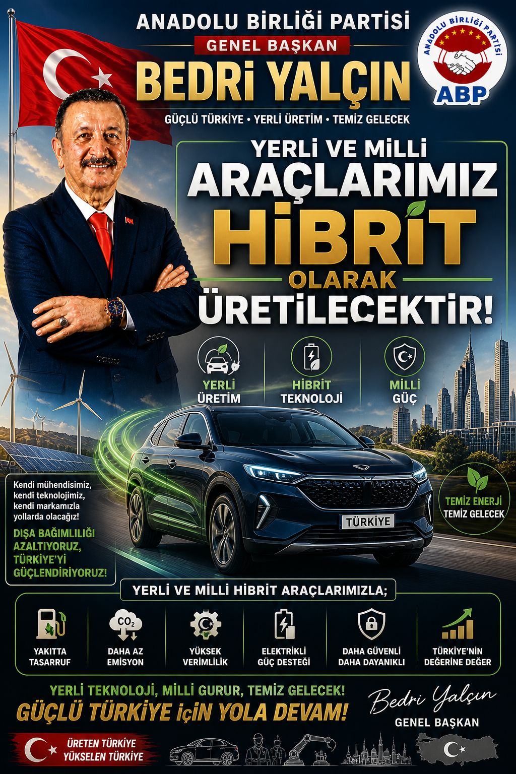 ANADOLU BİRLİĞİ PARTİSİ GENEL BAŞKANI’NDAN TARİHİ VİZYON AÇIKLAMASI