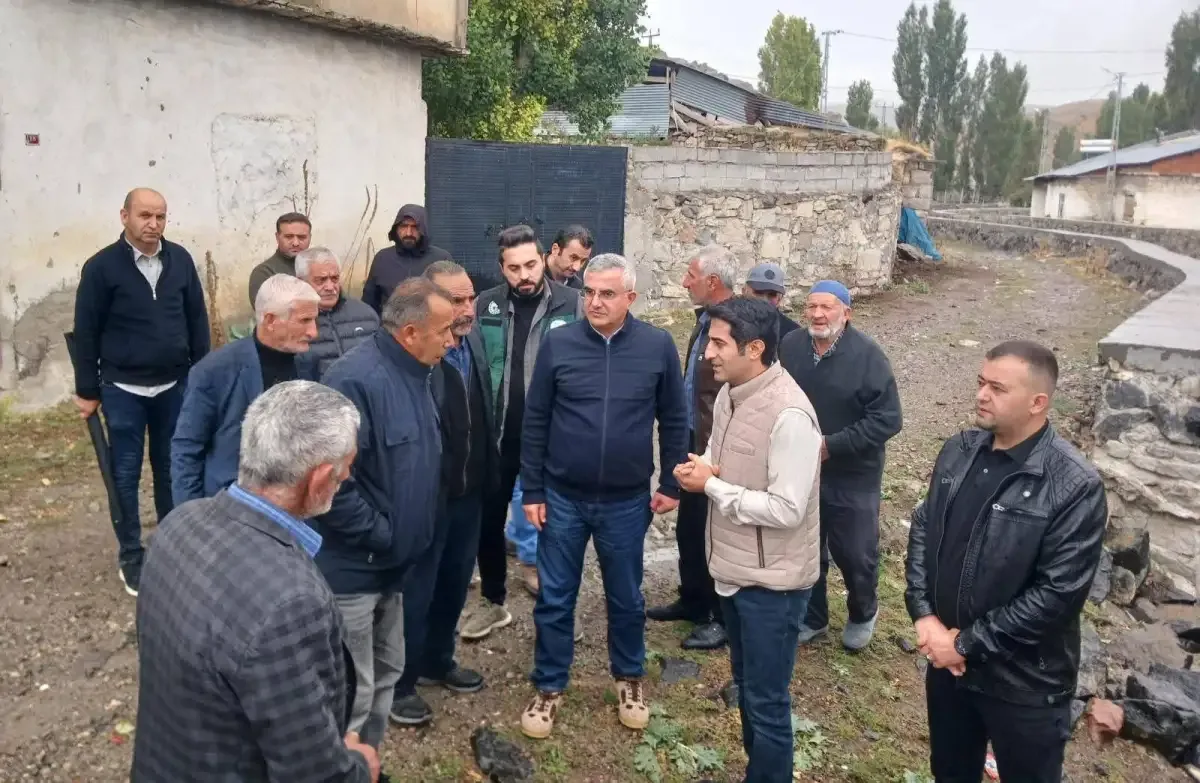 Sarıkamış’ta üç köyede taşkın tesisleri incelendi