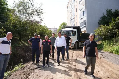 Giresun'da yağmurdan etkilenen vatandaşlara destek