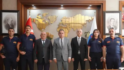 Kars’ta itfaiye personelinden Başkan Senger’e şehir güvenliği ziyareti